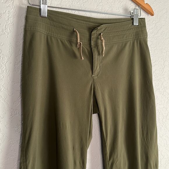 Lucy Olive Green Crop Stretchy Athletic Pants Drawstring Yoga Loungewear Size XS - Picture 2 of 6